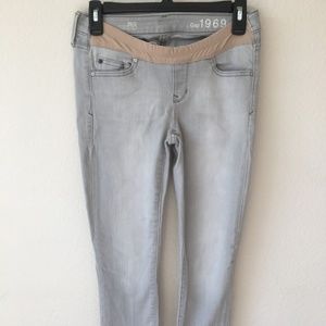 Womens Gap Maternity Legging Jeans Light Gray